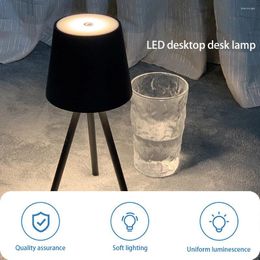 Night Lights Tripod Table Lamp LED Desk With Acrylic Lampshade Touch Control 5200mAh Battery Portable Stepless Dimming Light