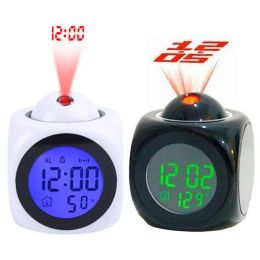 Clocks LED Digital Projection Alarm Clock Desktop Temperature Display Alarm Clock With Projector Time Projector Bedroom Bedside Clocks