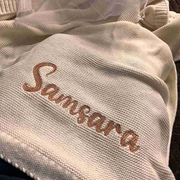 Blankets Swaddling Couverture Personnalise Prenom Bb Blanket Baby Girls Boys Customized Name Baby Swaddle Sleeping Blankets New Born Birth Gift