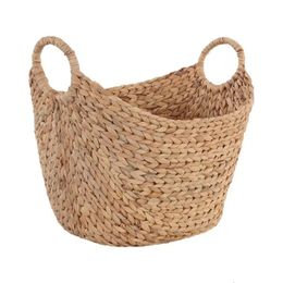 Better Homes Gardens Large Natural Water Hyacinth Boat Basket 240424