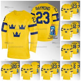 Jam Lucas Raymond Sweden Hockey Jersey 2023 IIHF World Championship