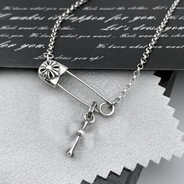 Halskette Frauen 925 Splitterketten Halsketten für Frauen Schmuck Designer Halskette Schlüsselblatt Diamant Anhänger