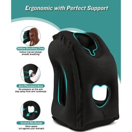 Pillow 1PC Inflatable Travel Pillow PVC Portable Headrest Chin Support Cushions for Aeroplane Plane Car Office Rest Neck Nap Pillows