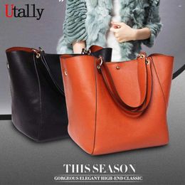 Bag 2pcs Fashion Solid Colour Women PU Leather Shoulder Handbags Large Capacity Tote Clutches Shopping Composite Bags Set