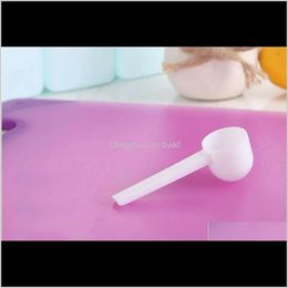 Kitchen Bar Home Dining Flatware Gardenfashion Professional White Plastic 5 Gram 5G Scoops Spoons for Food Milk Washing Powder Medicine Me G