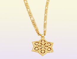 Ethiopian Pendant Necklace Gold Filled Jewellery Chain Yellow Gold Colour African Jewellery Fashion Women2497299