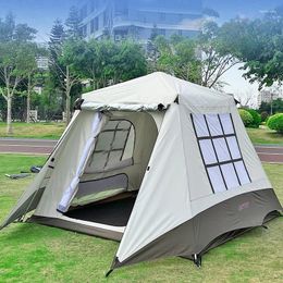 Tents And Shelters Tenda Luar Ruangan Kemah Santai 3 -- 6 Orang Tebal Tahan Hujan Keluarga