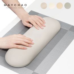 Pillow MAYCHAO 4Colors PU Soft Hand Palm Rest Manicure Table PVC Hand Pillow Cushion Arm Rest Russian Style Manicure Pillow Salon Tools