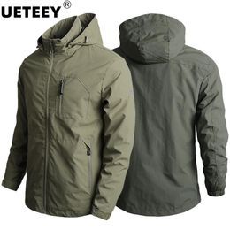 US Herr Outdoor Handing Jackets Summer Military Multi-Pockets Tactical Hunting Fishing Waterproof Hooded Thin Jacket Men 240416