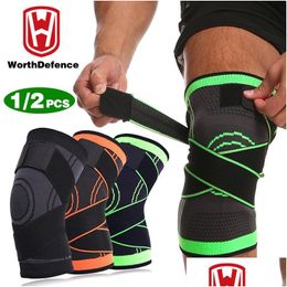 Ankle Support Worthdefence 12 Pcs Knee Pads Braces Sports Kneepad Men Women For Arthritis Joints Protector Fitness Compression Sleeve Dhstq