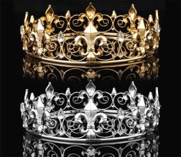 Whole Circle Gold Prom Accessories King Men039s Crown Round Imperial Tiara 21110915050257803418