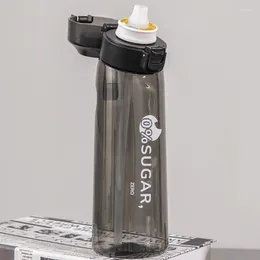 Water Bottles Portable Air Flavoured Bottle Scent Up Cup With Straw Flip Lid Sports Suitable For Outdoor Sport Fitness