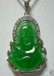 Genuine Green Jade Buddha Pendant Necklace0123456789277303