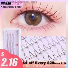 False Eyelashes 3D V-shaped false eyelashes natural personal curly eyelash clusters Wispy Spikes fairy graffiti eyelash extension makeup tool Q240425