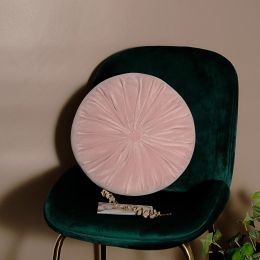 Pillow Luxury Dutch Velvet Pleated Handmade Seat Cushion Nordic Baroque Round Cushion Sofa Throw Pillow for Chair Sofa Home