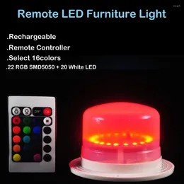 Party Decoration Waterproof RGB LED Under Table Light Rechargeable Battery Operated Funiture Lights Bar Lawn Lamps For Home Decor