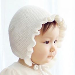 Accessories Autumn Newborn Baby Hat Handmade Knitting Hats Fashion Monolayer Ruffle Warmer Caps Kids Hats