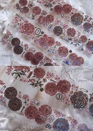 Gift Wrap Forest Wild Studio Vintage Ranunculus Asiaticus-Red Washi PET Tape For Card Making DIY Scrapbooking Decorative Sticker