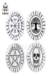 KUBOOZ Transparent Acrylic Circle Tree Of Life Skull Pentagram Tunnels Ear Plugs Body Jewelry Piercing Earring Expanders Stretcher3001102