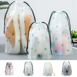 Storage Bags 1PC Cosmetic Bag Waterproof Portable Transparent Drawstring Travel Shoe Clothes Organzier Makeup