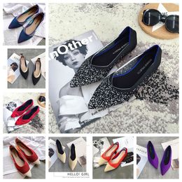 2024 Luxury Dress shoes ballet black white soft soled knitted women designer Formal leather letter platform fashion Flat boat shoe Lady Lazy Loafers