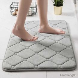 Bath Mats Memory Foam Bath Mat Super Water Absorption Machine Washable Bathroom RugSoftAbsorbent Quick Dry Bathmat Floor Rugs