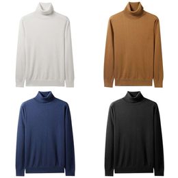 Turtleneck Giordano Maglion a maglia da maglione 100% cotone leggero stretechy morbido blus de frio maschilino 01059858 201022