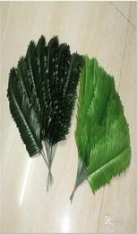 Whole38 cm Fabric Wedding Home Decor Phoenix Coconut Sago Palm Tree Artificial Plant Fern Branches Leave Fake Foliage Bonsai 5986189