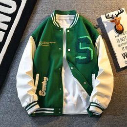 Designer Luxus Chaopai Klassische amerikanische Wollbaseballmänner im Frühling und Herbst bestickte Jacke für Paare Männer Street Patchwork Freizeitjacke