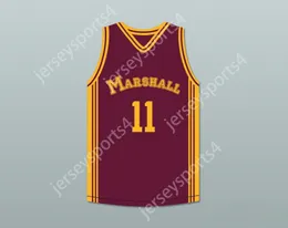 CUSTOM Name Mens Youth/Kids ARTHUR AGEE 11 JOHN MARSHALL METROPOLITAN HIGH SCHOOL COMMANDOS MAROON BASKETBALL JERSEY TOP Stitched S-6XL