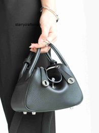 Designer Bag LDy L Bag Handmade Linndies Mini19 Wax Thread Skin Linndies Doctor Bag Single Shoulder Crossbody Pillow Handbag