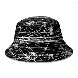 Berets Particle Tracks Dark Code Geek Linux Bucket Hat For Women Men Students Foldable Bob Fisherman Hats Panama Cap Autumn