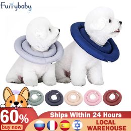 Collars Comfy Pet Recovery Collar WaterResistant Soft Adjustable Protective Cone After Surgery for Dogs and Cats Elizabethan Collar