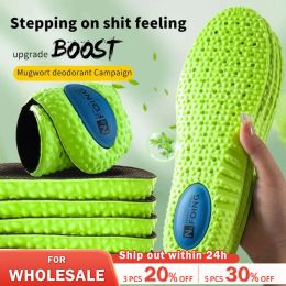 Boots Sports Shock Absorption Insole Green PU Memory Foam Breathable Arch Support Orthopaedic Shoes Pad Men Women Feet Care Shoes Pad