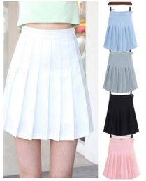 Girls Tennis Skirts A Lattice Short Dress High Waist Pleated Tennis Skirt Uniform with Inner Shorts Underpants for Badminton Cheer7141752