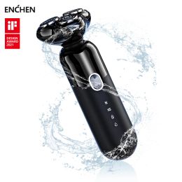 Shavers ENCHEN New Electric Face Shavers for Men Dry Wet Beard Trimmer USB Rechargeable Two Speeds 4D Floating Magnetic Cutter Head