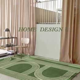Carpets Nordic Style Living Room Decoration Green Carpet Retro Stripe Rugs for Bedroom Fluffy Soft Bedside Plush Mat Simple Lounge Rug