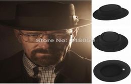 Whole2015 Fashion Men Classic Felt Pork Pie Porkpie Fedora Hat Chapea Cap Upturn Masculino Black Ribbon Band Panama Hats 25831433923675