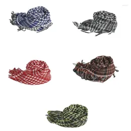 Scarves Lattice Print Bandana Hair Kerchief Tie Back Head Wrap For Male Po Props Dropship