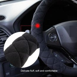 Steering Wheel Covers Easy To Instal Cover Winter Soft Plush Car Anti-slip Wear-resistant Auto For Fashionable