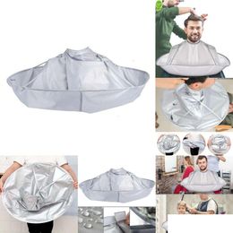 Aprons Creative Diy Hair Cutting Cloak Salon Barber Stylists Cape Hairdressing Gift For Man Haircut Drop Delivery Home Garden Textiles Dhzwg