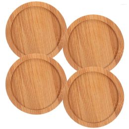 Pillow Bamboo Anti-skid Cup Pads Coasters Coffee Table Practical Round Protective Mats