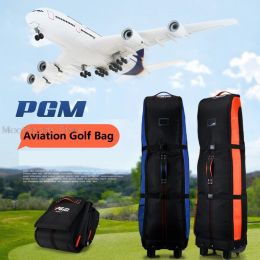 Bags Pgm Golf Aviation Bag with Wheels Strong Nylon Foldable Design Golf Bag Thickening Aircraft Travelling Package Pulley Ball Pack