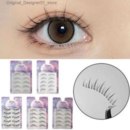 False Eyelashes 5 pairs of natural Wispy eyelash bundles fake eyelashes invisible eyelash straps soft and natural eyelash extensions Q240425