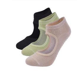 Women High Quality Pilates Socks AntiSlip Breathable Backless Yoga Socks Ankle Ladies Ballet Dance Sports Socks for Fitness Gym6222046