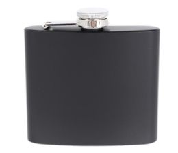 6oz Portable Pocket Stainless Steel Hip Flask Flagon Matte Black Whiskey Wine Pot Drinker Alcohol Bottle Travel Tour Drinkware JY19911013