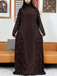 Ethnic Clothing One Piece Eid Muslim Long Khimar Prayer Garment Dress Women Abaya Saudi Arabic Ramadan Jubha Maxi Robe Musulman Caftan