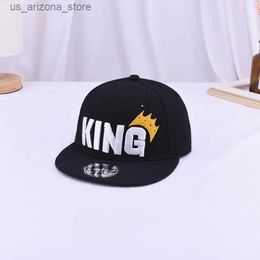 EHIP Ball Caps Doitbest Childrens Baseball Hat Hip Hop King Letter Embryo Childrens Sun Hat Boys and Girls Baseball Hat Snap Hat for ages 2 to 8 Q240425