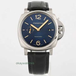 Fashion luxury Penarrei watch designer off immediate purchase 42mm limited edition Gold Needle Blue Plate Automatic Mechanical Mens Watch