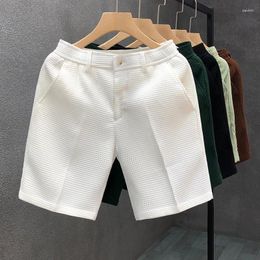 Men's Shorts Streetwear Fashion Solid Color Mens Spring Summer Casual Breathable Thin Slim Fit For Men Leisure Straight